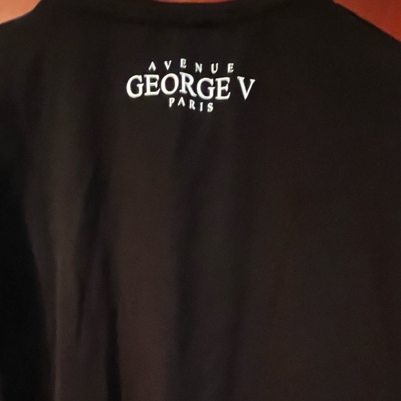 Avenue George V Paris Black S/Sleeve Tee Shirt Sz XXL Blue rhinestone teddy bear - Picture 8 of 8